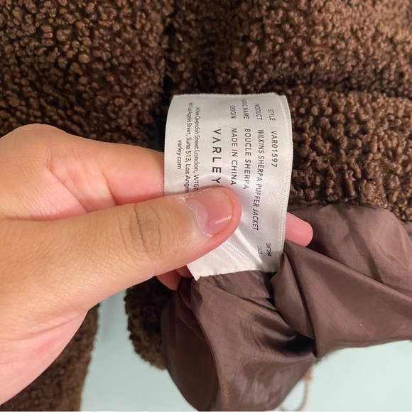 Varley Wilkins Sherpa Puffer Jacket Teddy Brown XS - Picture 11 of 12